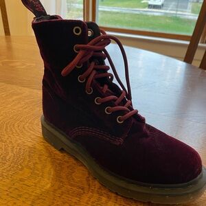 Red velvet Dr. Martens